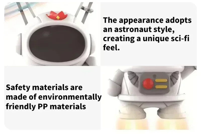 Mini Astronaut Drone Toy — Cartoon Spaceman Flying Robot with USB Charging & Hand Control for Kids