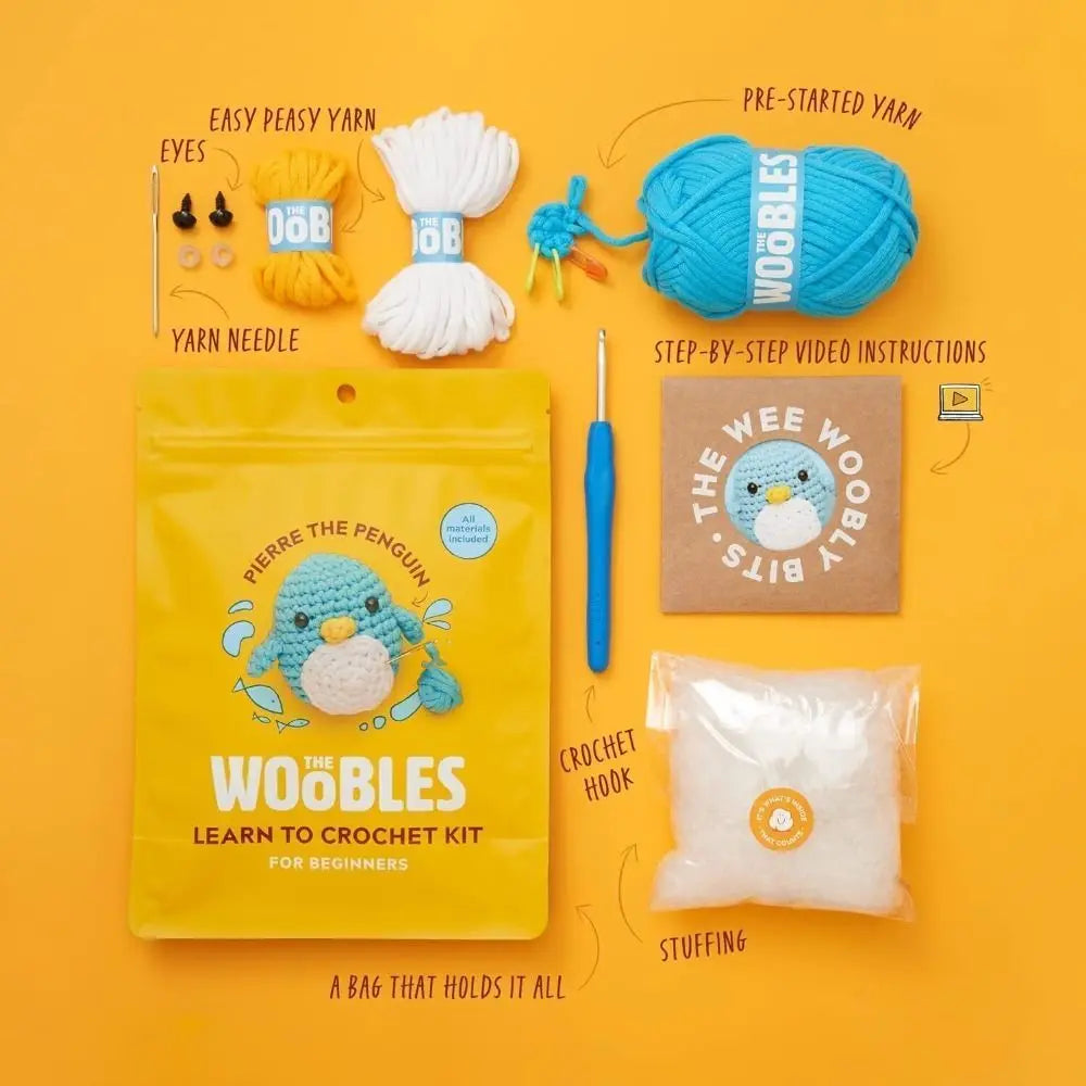 Multifunction Crochet Stuffed Animal Kit – DIY Handmade Yarn Set for Beginners, Includes Crochet Hooks, Non-Finished Product