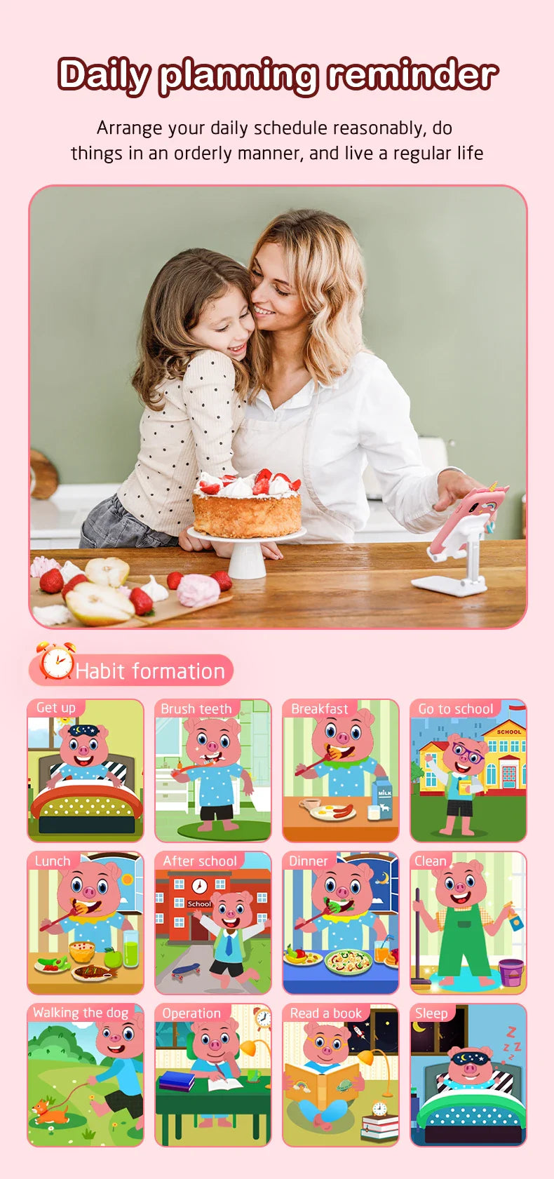 Children's Educational Phone Toy – Musical Unicorn Baby Mobile with Selfie Camera, 512MB TF Card, Birthday Gift for Babies