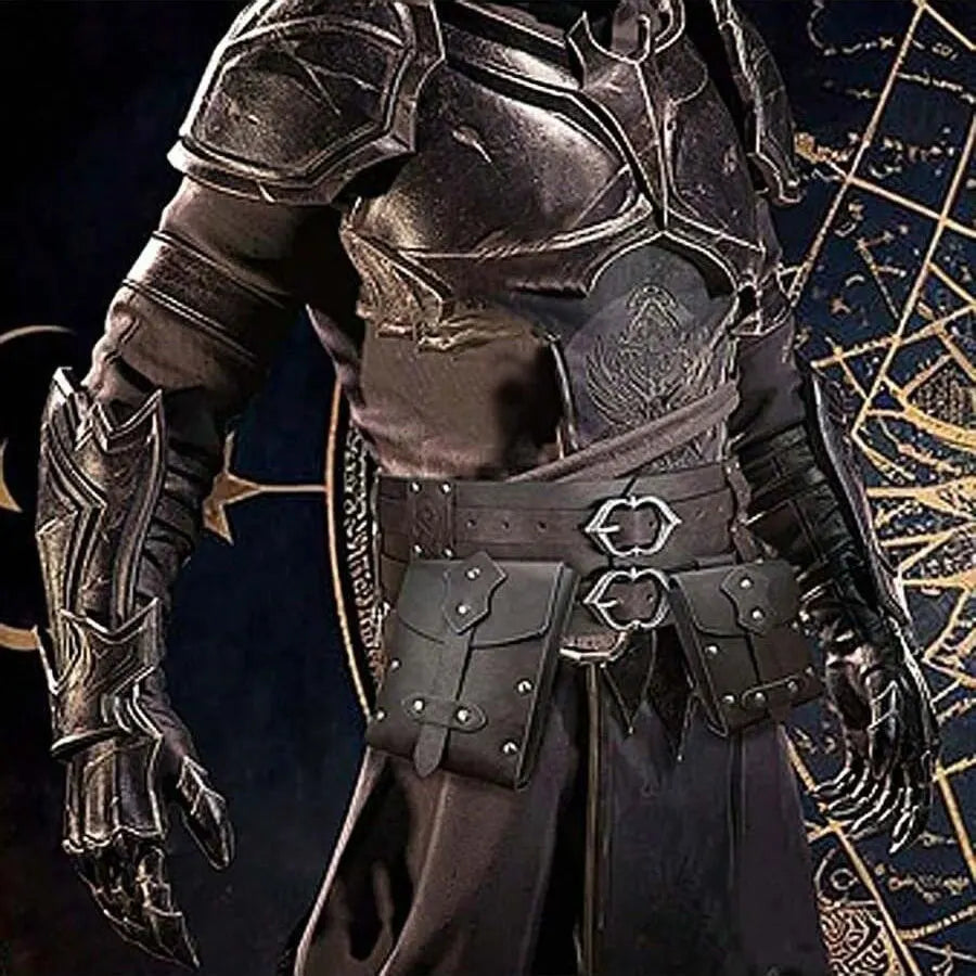 Medieval Belt & Pouch Accessory Set – Renaissance Viking Waist Bag, Wide Vintage Belt for Halloween, 1/2/3pcs