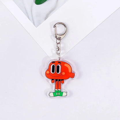 The Amazing World of Gumball Keychain — Cute Anime Acrylic Bag Charm & Backpack Pendant, Perfect Gift for Fans