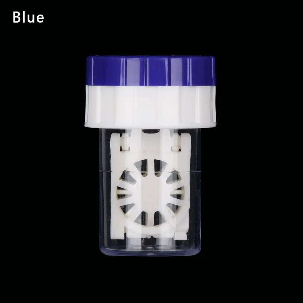 Manually Rotating Contact Lens Cleaner Case Portable Plastic Lens Storage Holder Cleaning Container Travel Accessory Tool