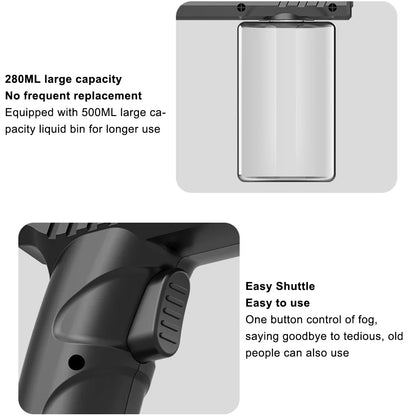 280ML Barber Nano Blue Light Sprayer — Wireless USB Electric Aftershave Steam Spray & Disinfection Gun Atomizer