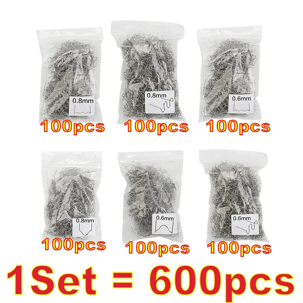 Plastic Repair Welding Nails - Auto Bumper Hot Stapler Studs for Car Repair Machine (100-600PCS)