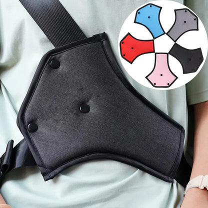 Car Kids Seat Belt Regulator & Protector — Adjustable Soft Cushion Seat Belt Cover for Comfort
