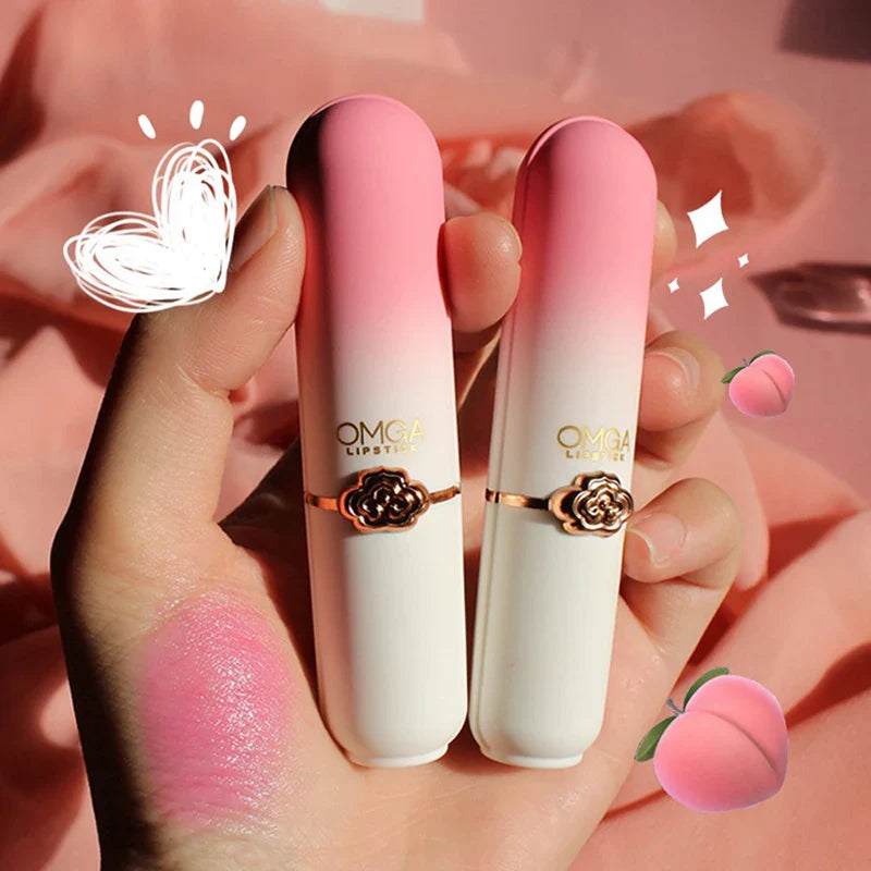 Peach Color-Changing Jelly Lipstick – Moisturizing, Non-Stick Cup Warm Lip Balm