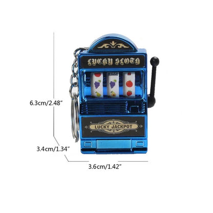 Fruit Slot Machine Keychain – Lucky Charm Mini Casino Pendant Bag Charm, Novelty Gift for Kids & Adults