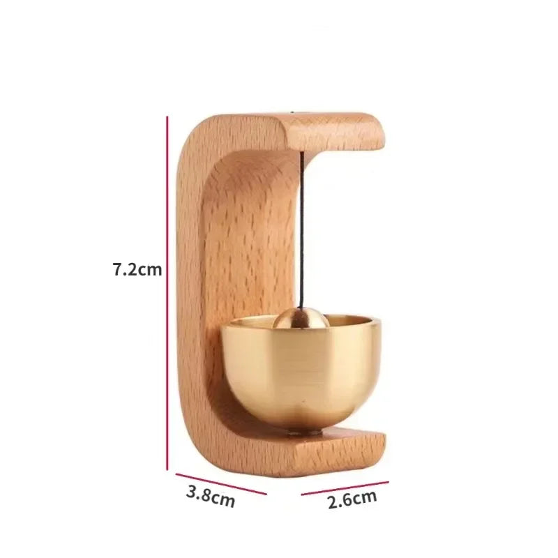 Wooden Wind Chimes Wireless Doorbell - Decorative Hanging Wind Bell for Home Entrance & Opening Decorations