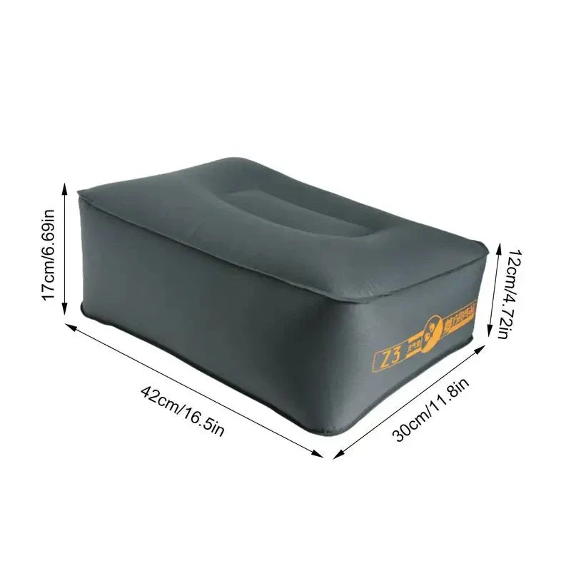 Car Travel Inflatable Mattress — Front Slope Air Bed Cushion & Seat Gap Pad for Self-Driving Trips