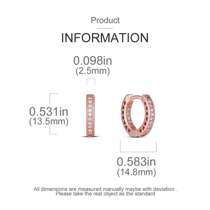 Sparkling Colorful Hoop Earrings – 925 Sterling Silver Hypoallergenic Jewelry with Zircon, Elegant Luxury Style for Women