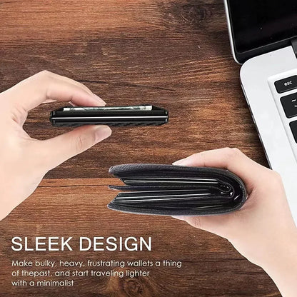 Carbon Fiber Minimalist Slim Wallet for Men – RFID-Blocking Credit Card Holder & Cashback Cardholder Case