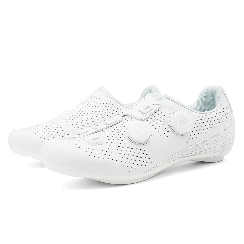 Men’s Speed Cycling Shoes — Road, SPD Cleat & Flat Pedal Bike Shoes, White