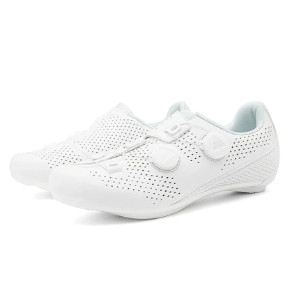 Men’s Speed Cycling Shoes — Road, SPD Cleat & Flat Pedal Bike Shoes, White