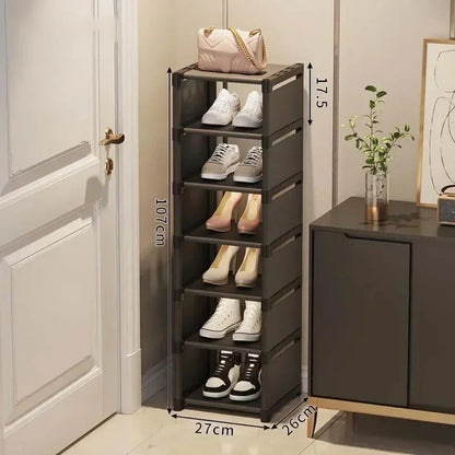 Stackable Shoe Organizer Rack – Adjustable, Space-Saving Shelf for Wall Corners | Multiple Layers Shoe Storage Solution