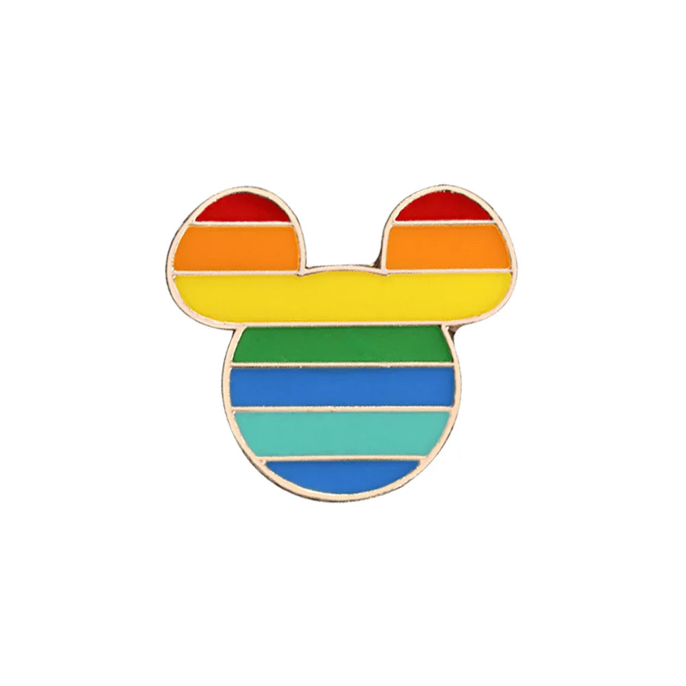 LGBT Rainbow Enamel Pins — Custom Heart & Flag Brooches for Bag, Shirt, Lapel, YES Gesture, Jewelry Gifts