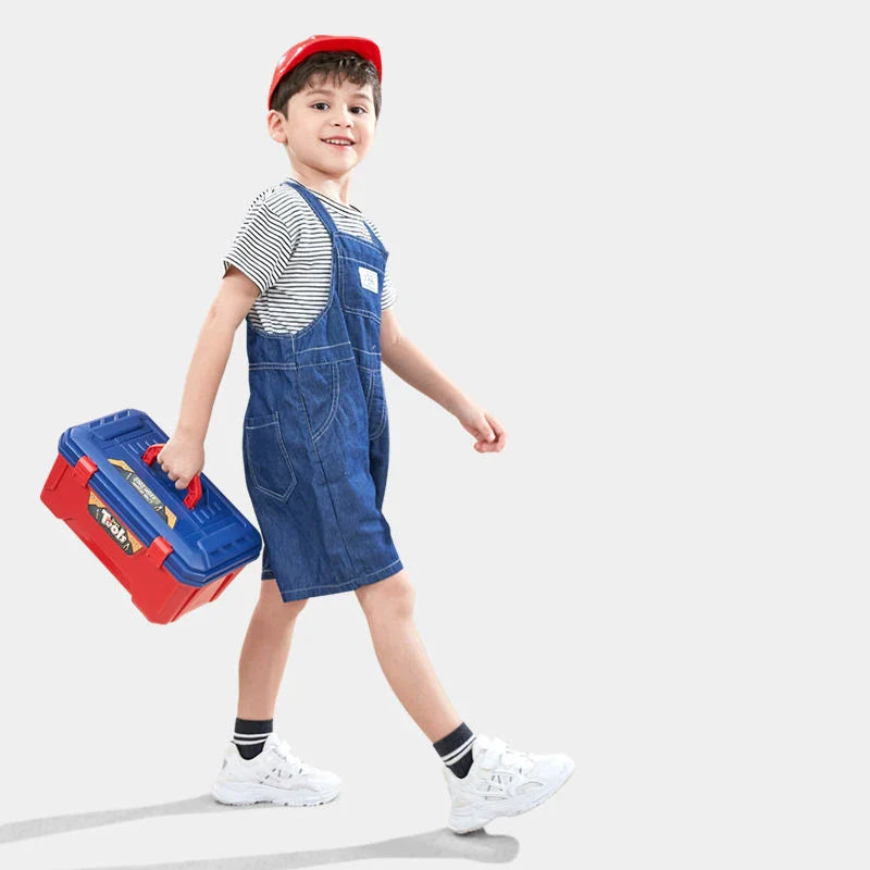 Children’s Toolbox Toy – Simulation Electric Drill & Repair Platform for Boys, Baby Screw Assembly Play Set