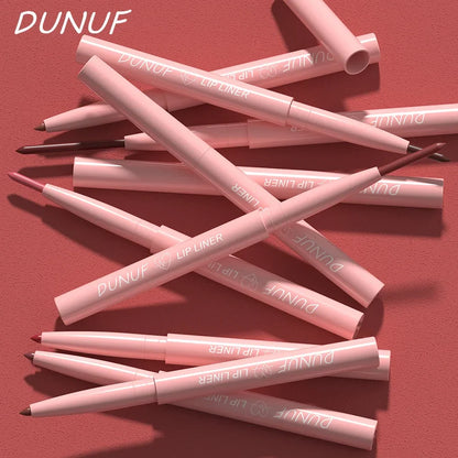 Matte Red Brown Lip Liner Pencil – Waterproof Slim Lip Contour Pen with Tapered Nib Long-Lasting Lip Stain
