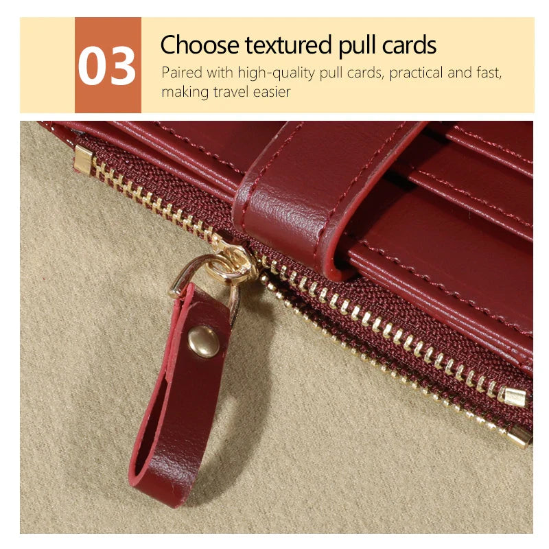 Elegant Women’s Multi-Card Wallet – Casual PU Leather Double Zip Clutch with Crocodile Texture and Stylish Storage
