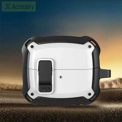Military-Grade Shockproof Case for Samsung Galaxy Buds 3/3 Pro – Secure Lock Protective Cover for Men
