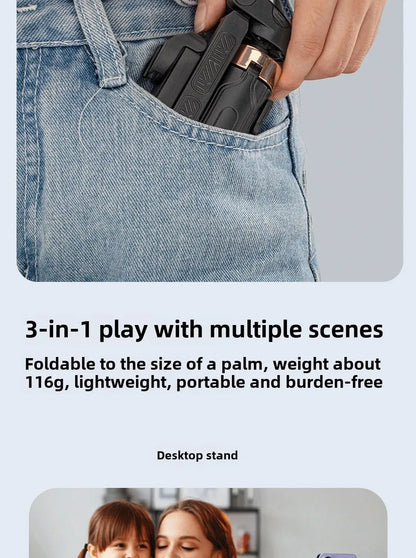 Super Mini Selfie Stick – Portable Phone Holder with Bluetooth Remote for Live Broadcast & Shooting