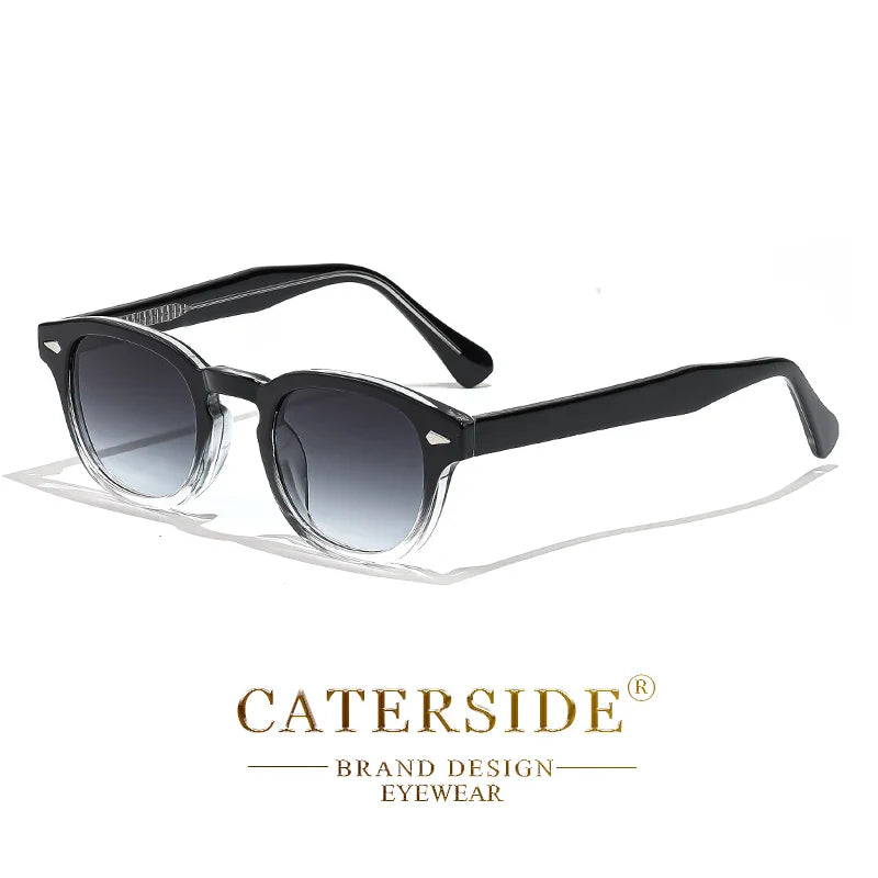 CATERSIDE Retro Round Sunglasses — Luxury Punk Pin Temple Shades for Men & Women, Sports, Leisure & Party UV400 Eyewear