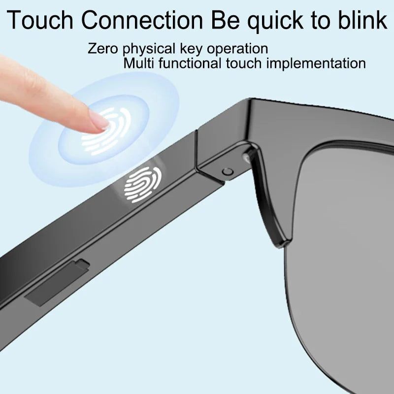 Smart Wireless Bluetooth Glasses – Sunglasses with Built-in Microphone, Speakers, Touch & Voice Assistant for Men & Women