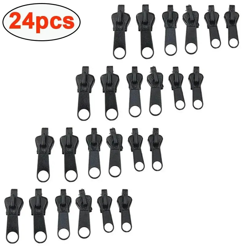 Universal Zipper Repair Kit – 3 Sizes Instant Fix Zip Slider Replacement for Clothes, Bags & Sewing, Zipper Rescue Tool Accessory