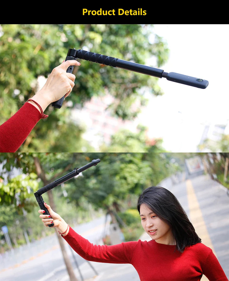 Vamson Invisible Selfie Stick for Insta360 X3 – Rotating Bullet Time Handheld Tripod for GoPro & Insta360 ONE