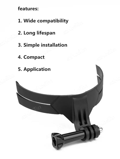 Motorcycle Helmet Chin Mount for Action Cameras – Full Face Holder for GoPro 13–8 & DJI Action 5/4