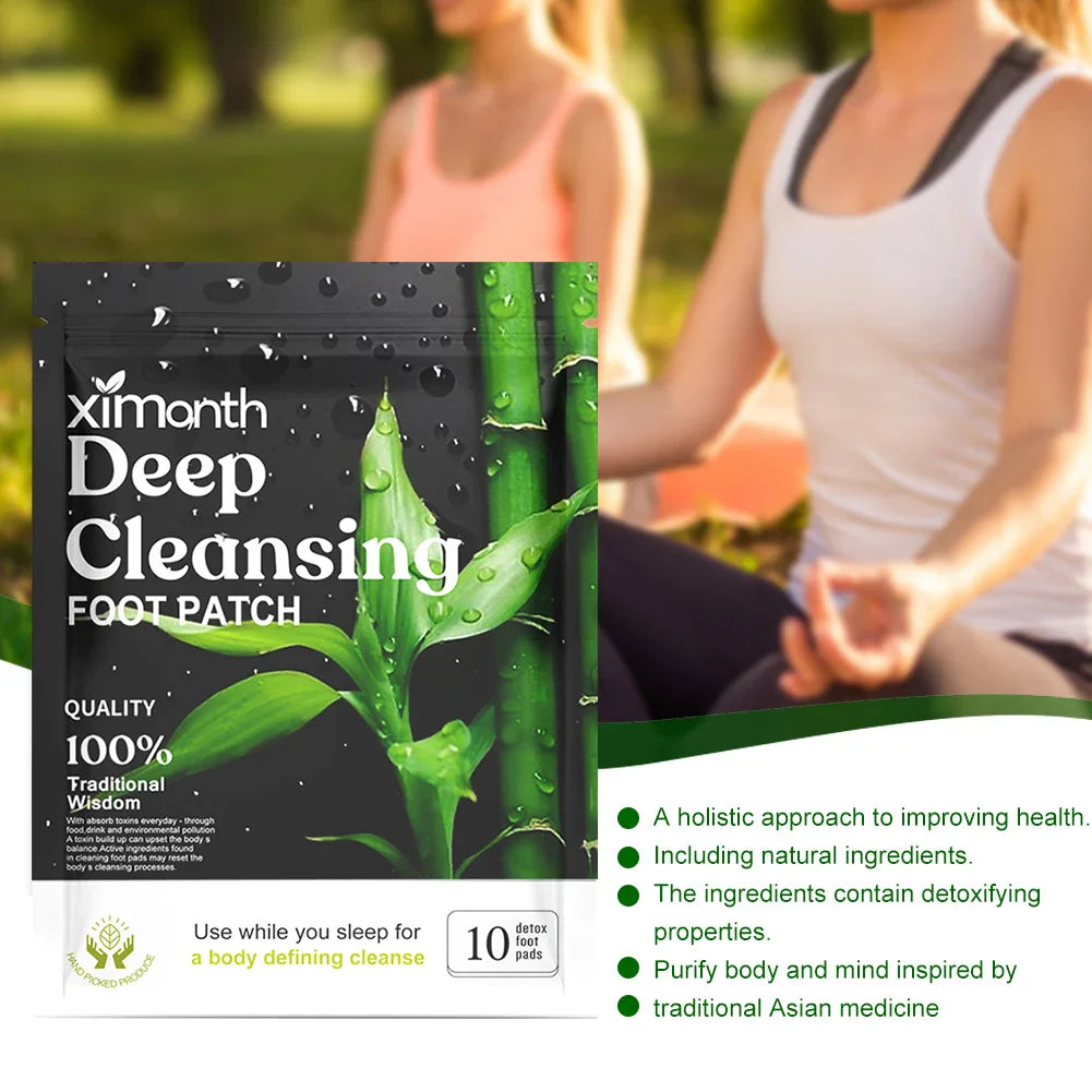 Natural Detox Foot Patches – 10-50PCS/Bag, Herbal Stress Relief, Deep Sleep, and Foot Care Detox Stickers