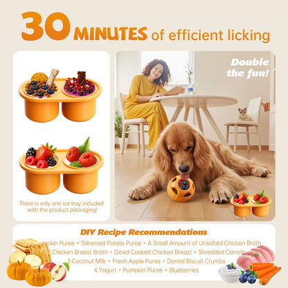 Interactive Silicone Dog Treat Mold Toy – Boredom Relief & Frozen Enrichment Chew Toy for Puppies and Dogs
