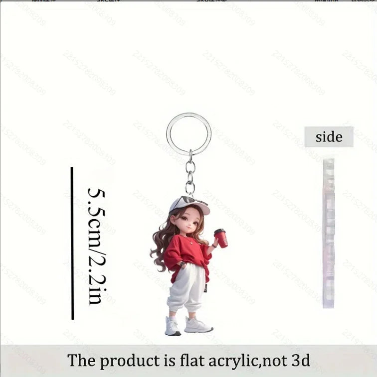 2D Flat Taekwondo Kung Fu Acrylic Keychain – Car Rearview Mirror and Backpack Pendant Accessory Gift