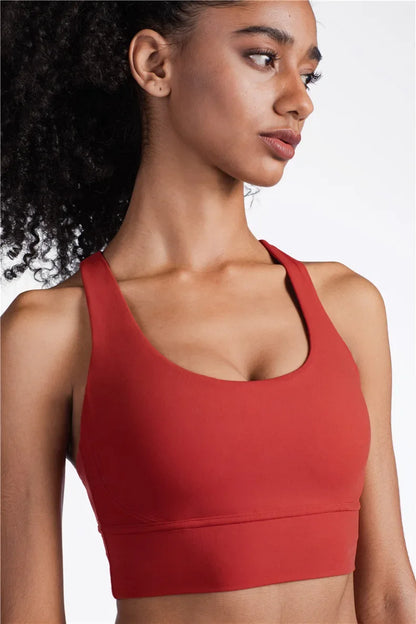 Women’s Summer Crossback Sports Bra — Breathable Fitness & Yoga Tank Top | Gym Crop Top