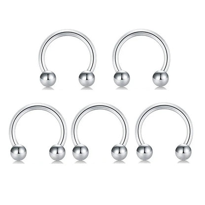 Stainless Steel Body Piercing Kit – Belly Button & Septum Piercing Set, Professional Piercing Tools for Personal and Salon Use