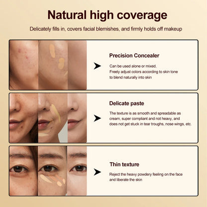 15-Color Professional Concealer & Contour Palette – Full Coverage Camouflage Cream Foundation Makeup Kit