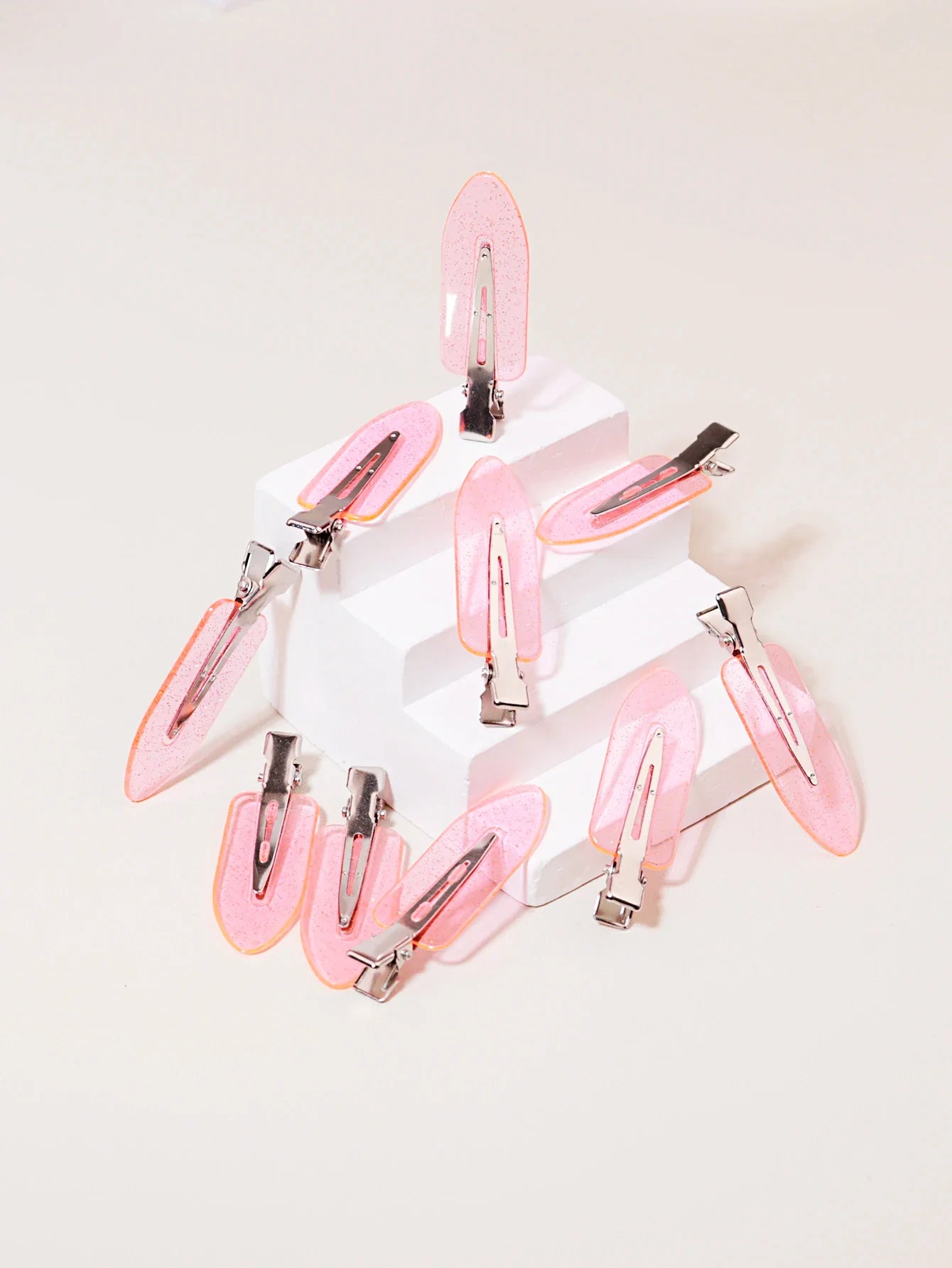 Seamless Transparent Hair Clips - 10-Piece Styling Clips for Wigs & Hair