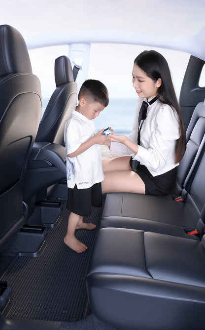 YZ Floor Mats for Tesla Model 3/Y 2021-2023 — Waterproof, Non-Slip TPE Car Accessories