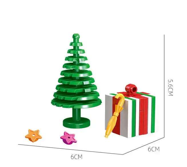 Christmas Building Blocks Toy Set – Santa Claus & Reindeer Action Figures Gift