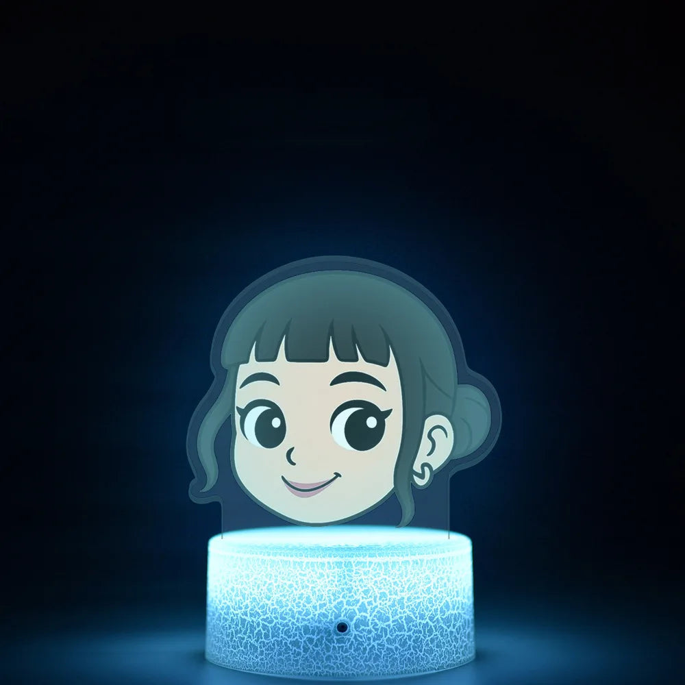 K-Pop Demon Hunters LED Night Light – Zoe, Mira, Rumi, Saja 16-Color Remote Control