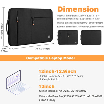 WIWU New Waterproof Laptop Sleeve for MacBook Pro 14 and 16 (2023) - Portable Carry Case for MacBook Air 13