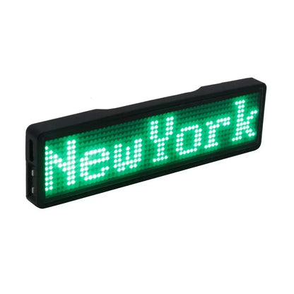 Rechargeable Bluetooth LED Badge – DIY Programmable Scrolling Message Board Mini Name Tag Display
