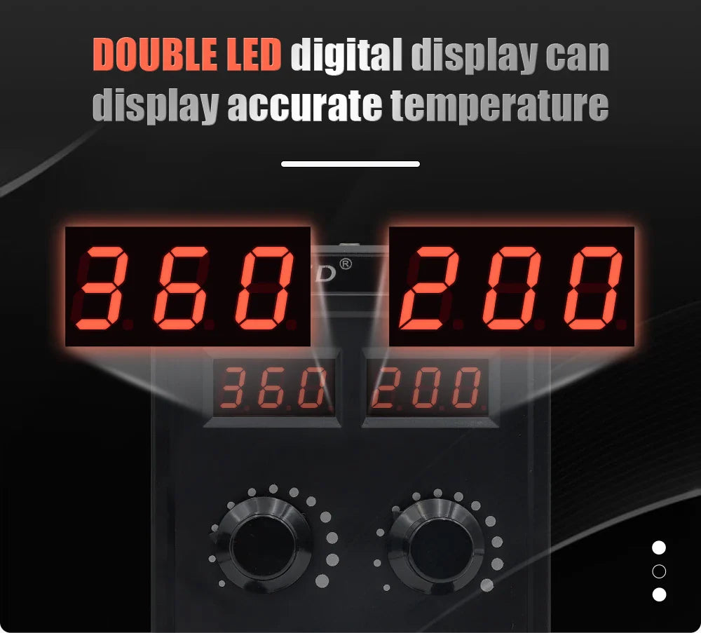 JCD 8586D 2-in-1 750W Soldering Station with Hot Air Gun – LCD Digital Display Electric Soldering Iron for SMD Welding & Rework