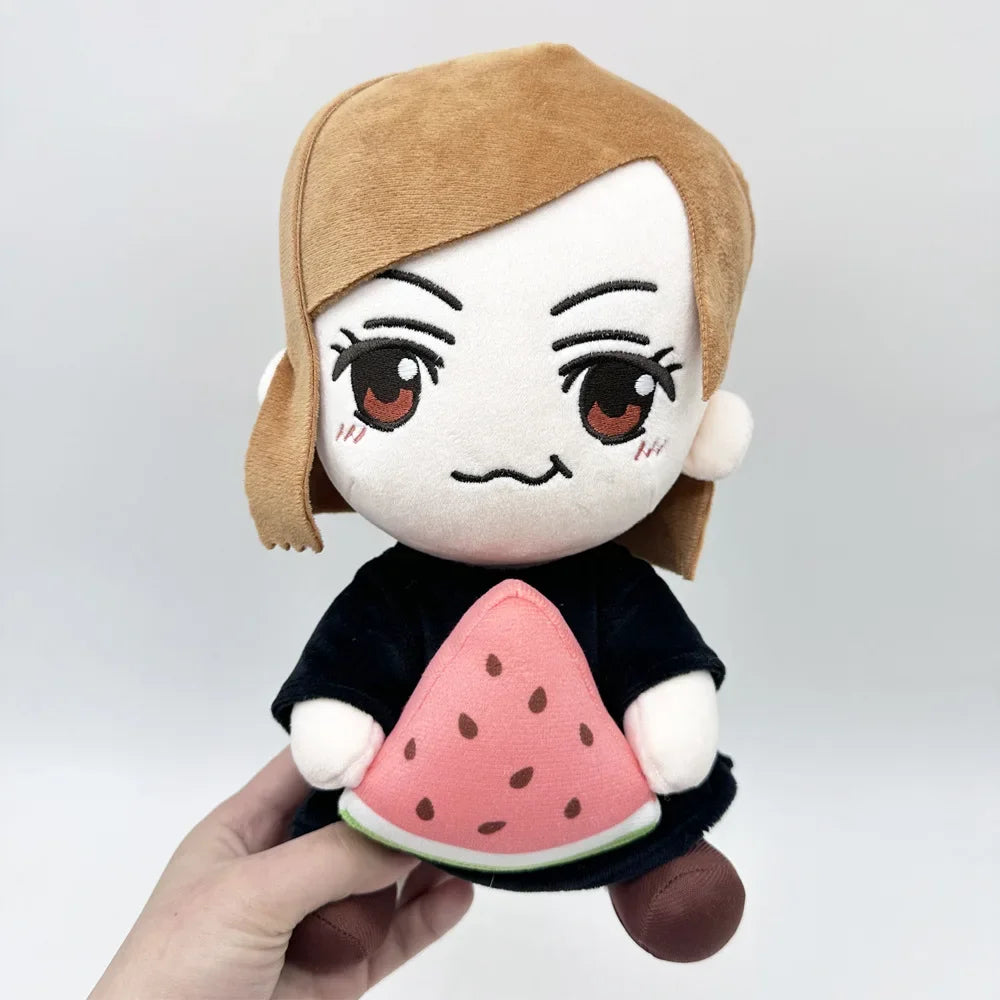 Jujutsu Kaisen Nobara Kugisaki Plush Doll - Cute Watermelon Sitting Anime Collectible Gift