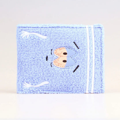 Anime Fashion Wallet with Towel Cloth Embroidery - Designer Personalized ID Card Holder