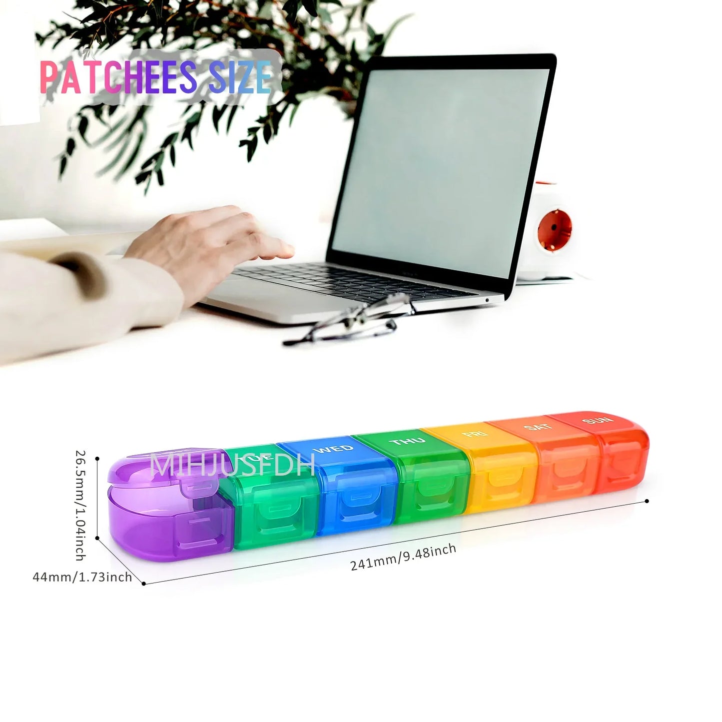 7-Day Weekly Pillbox Organizer – Tablet Holder & Medicine Storage Case for Capsules and Pills