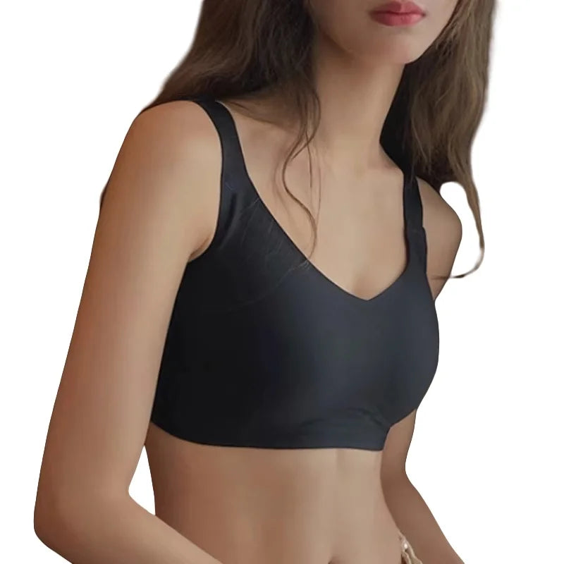 Women’s Plus Size Seamless Push-Up Bra – Adjustable Wireless Wide Strap Comfortable Sexy Lingerie (M–3XL)
