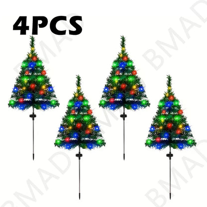 Outdoor Solar Christmas Tree Lights - Waterproof LED Lawn Lamps for Garden, Patio & Holiday Decor