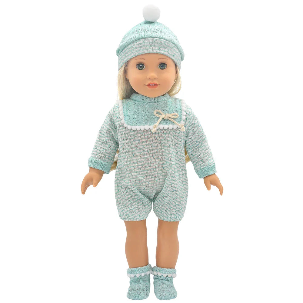 Baby Born Doll Clothes Set – Cute Jumpers, Rompers & Shoes for 13-18 Inch Newborn Dolls, Festival & Birthday Gift