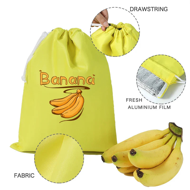 1/3 Banana & Vegetable Storage Bag – Anti-Ripening, Lightweight Preservation Bag for Fruits and Produce