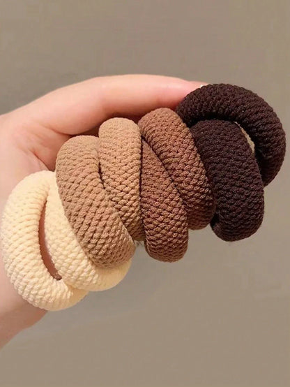 Mixed Color Scrunchies - High Elasticity Thickened Hair Ties, 5/10 Pack